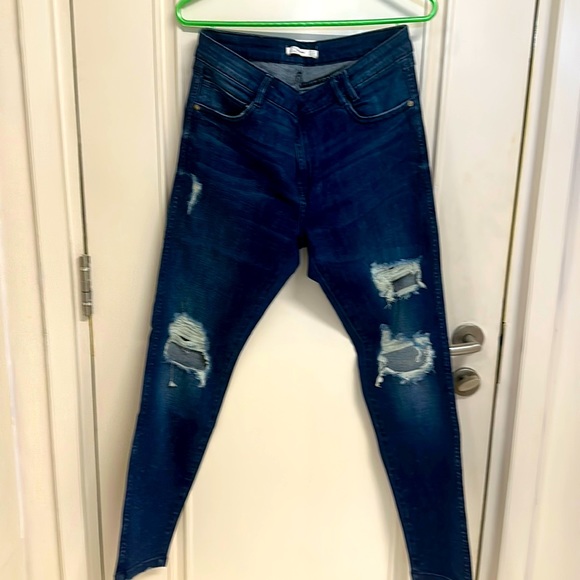 Zara Denim - NWOT Zara Ripped Skinny Blue jeans in Dark Blue !UK 12 !